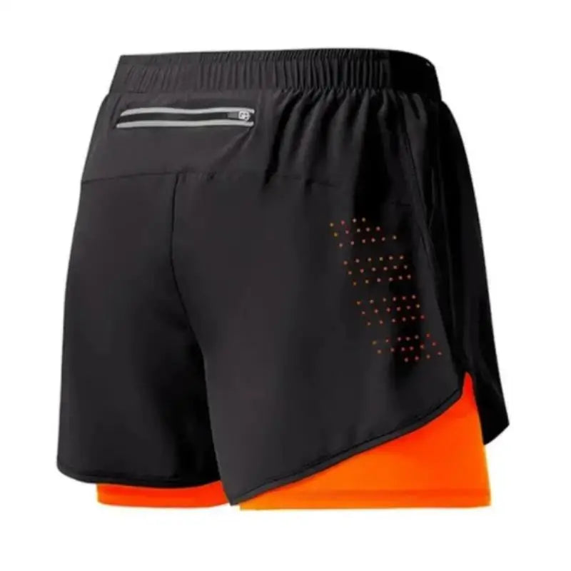 SPORTS SHORTS WITH ATTACHED COMPRESSION INNER